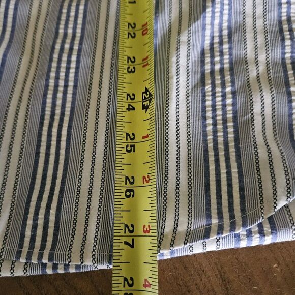 EVALESS Women's XL Button Down Shirt Blouse Striped V-Neck LS Trendy Cute NEW - Picture 11 of 11